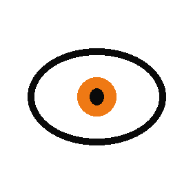 Ein Auge, das den Blick wandert
